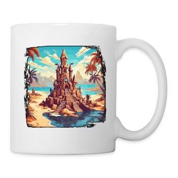 Sandcastle / Building / Playing / Castle / Holiday - Mug - white - Right
