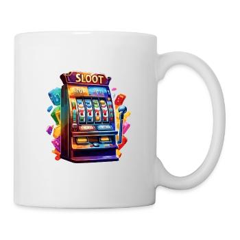 Spielautomat / Einarmiger Bandit / Casino /Gewinn - Tasse - Weiß - Rechts