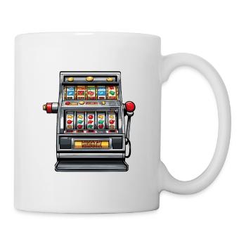 Spielautomat / Einarmiger Bandit / Casino / Gewinn - Tasse - Weiß - Rechts