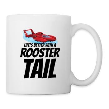 Rooster Tail Rumble: Wasserflugzeug-Rennspaß - Tasse - Weiß - Rechts