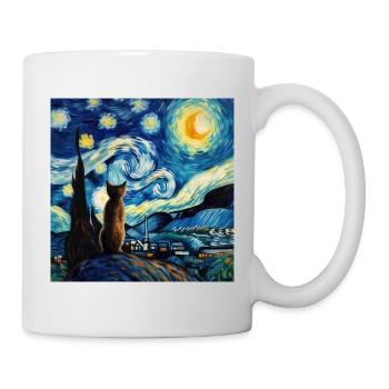 Katze, katzenmotiv - Tasse - Weiß - Rechts