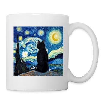 Katze, katzenmotiv - Tasse - Weiß - Rechts