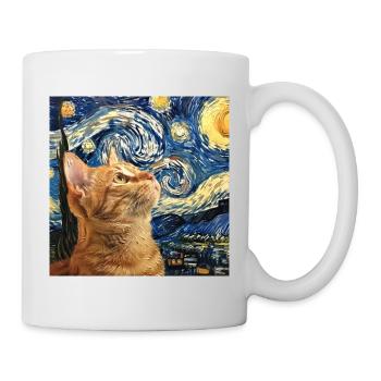 Katze, katzenmotiv - Tasse - Weiß - Rechts