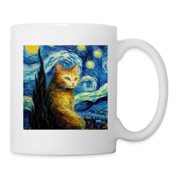 Katze, katzenmotiv - Tasse - Weiß - Rechts