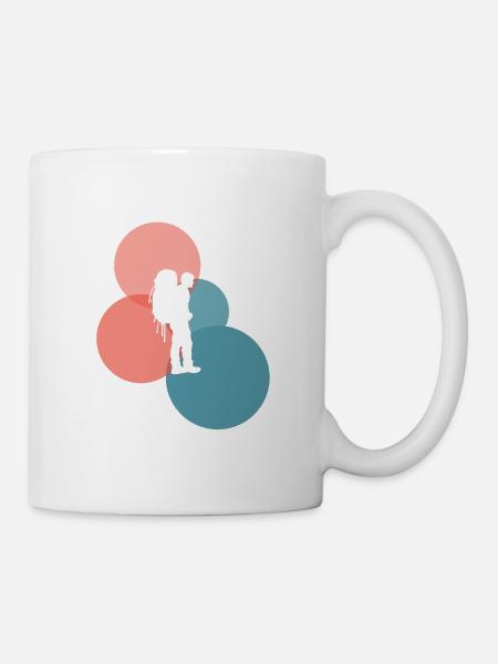Backpacking Wandern Pilger - Tasse - Weiß
