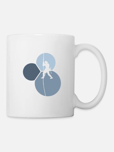Mountaineering, Climbing, Rock Climbing - Mug - white