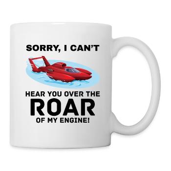 Wasserflugzeug Rennen Motor Brüllen Wassersport - Tasse - Weiß - Rechts
