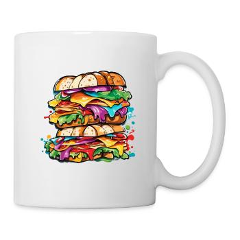 Sandwich / Sandwich / Nourriture / Épicerie - Mug blanc - blanc - Droite
