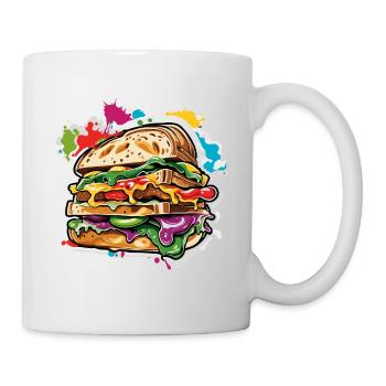 Sandwich / Sandwich / Nourriture / Épicerie - Mug blanc - blanc - Droite