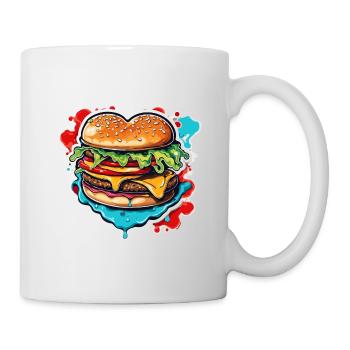 Burgers / Fast Food / Food / Buns / Beef - Mug - white - Right