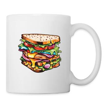 Sandwich / Sandwich / Nourriture / Épicerie - Mug blanc - blanc - Droite