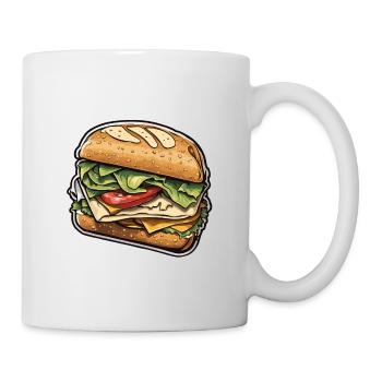 Sandwich / Sandwich / Nourriture / Épicerie - Mug blanc - blanc - Droite