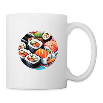 Sushi / Maki / Nigiri / Wasabi / Asiatique - Mug blanc - blanc - Droite