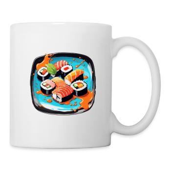 Sushi / Maki / Nigiri / Wasabi / Asiatique - Mug blanc - blanc - Droite