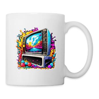 TV / Télévision / Analogique / Tube TV / Rétro - Mug blanc - blanc - Droite