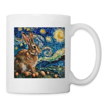 easter bunny, easter, bunny, happy easter, easter eggs - Mug - white - Right