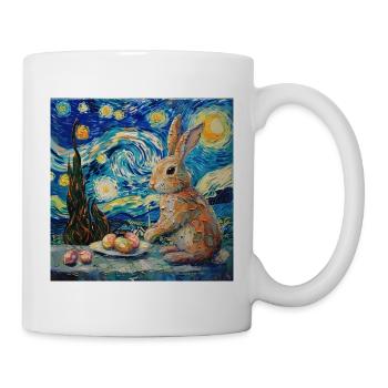 easter bunny, easter, bunny, happy easter, easter eggs - Mug - white - Right