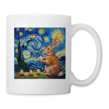 easter bunny, easter, bunny, happy easter, easter eggs - Mug - white - Right