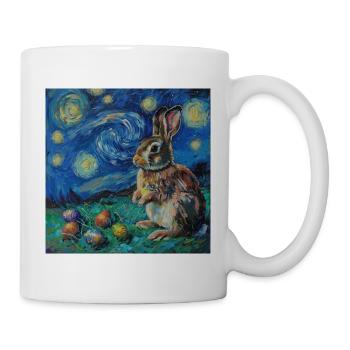 easter bunny, easter, bunny, happy easter, easter eggs - Mug - white - Right