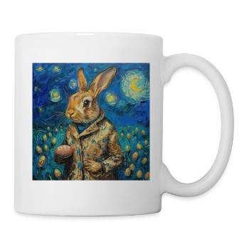 easter bunny, easter, bunny, happy easter, easter eggs - Mug - white - Right