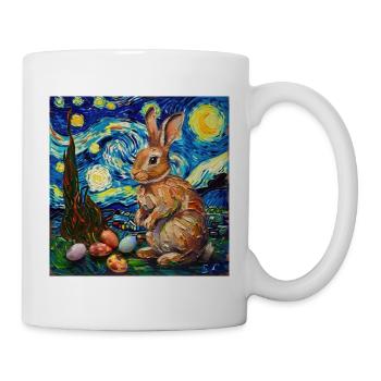 easter bunny, easter, bunny, happy easter, easter eggs - Mug - white - Right