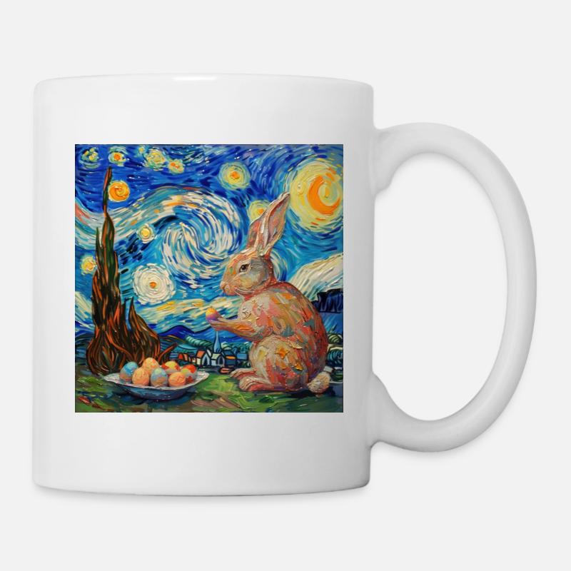 easter bunny, easter, bunny, happy easter, easter eggs - Mug - white