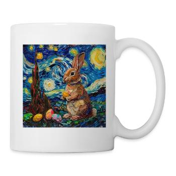 easter bunny, easter, bunny, happy easter, easter eggs - Mug - white - Right