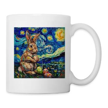 easter bunny, easter, bunny, happy easter, easter eggs - Mug - white - Right