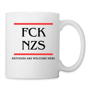 FCK NZS - LES RÉFUGIÉS SONT LES BIENVENUS ICI - Mug blanc - blanc - Droite