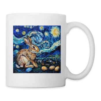 lapin de Pâques, Pâques, lapin, joyeuses Pâques, oeufs de Pâques - Mug blanc - blanc - Droite
