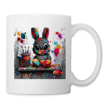 Atelier du lapin de Pâques - Mug blanc - blanc - Droite