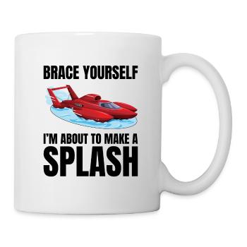 Alerte d’éclaboussure : Course d’hydroplanes Fun Water Sport - Mug blanc - blanc - Droite