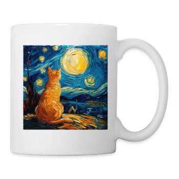 Katze, katzenmotiv - Tasse - Weiß - Rechts