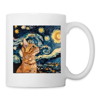 Katze, katzenmotiv - Tasse - Weiß - Rechts