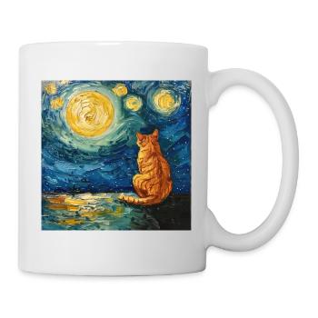 Katze, katzenmotiv - Tasse - Weiß - Rechts