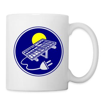 Icône de système photovoltaïque à énergie solaire - Mug blanc - blanc - Droite