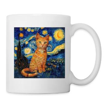 Katze, katzenmotiv - Tasse - Weiß - Rechts