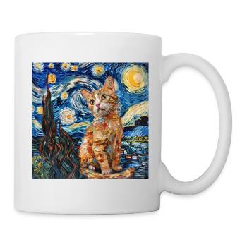 Katze, katzenmotiv - Tasse - Weiß - Rechts