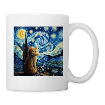 Katze, katzenmotiv - Tasse - Weiß - Rechts