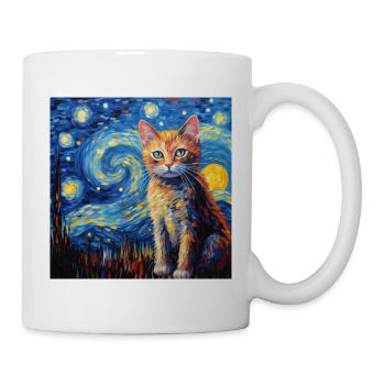 Katze, katzenmotiv - Tasse - Weiß - Rechts