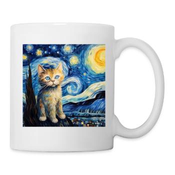 Katze, katzenmotiv - Tasse - Weiß - Rechts
