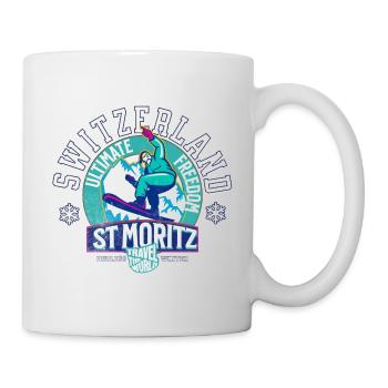 Switzerland St Moritz endless winter - Mug - white - Right