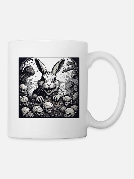 Osterhase / Ostern / Eier / Feiertage / Osterfest - Tasse - Weiß