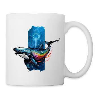 Ocean Serenity: Gentle Giant Whale - Mug - white - Right