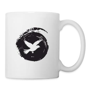 Flügel Flügel Vogelschwarm - Tasse - Weiß - Rechts