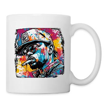 Rapper / Hip Hop / Song / Cool / Rhymes / Beat - Mug - white - Right