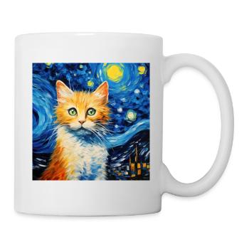 Katze, katzenmotiv - Tasse - Weiß - Rechts