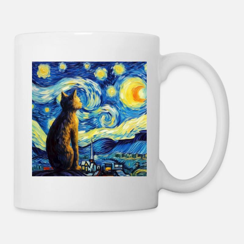 Katze, katzenmotiv, geschenk - Tasse - Weiß