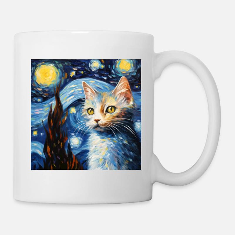 Katze, katzenmotiv, geschenk - Tasse - Weiß