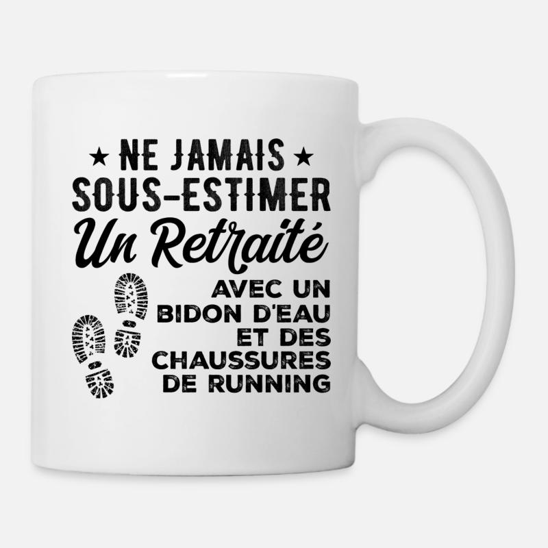 Humour Course à Pied Retraite - Mug blanc - blanc
